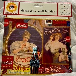 Vintage Coca-Cola decorative wall border.